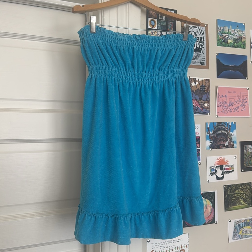 Y2K vintage blue petite dress. Op brand.